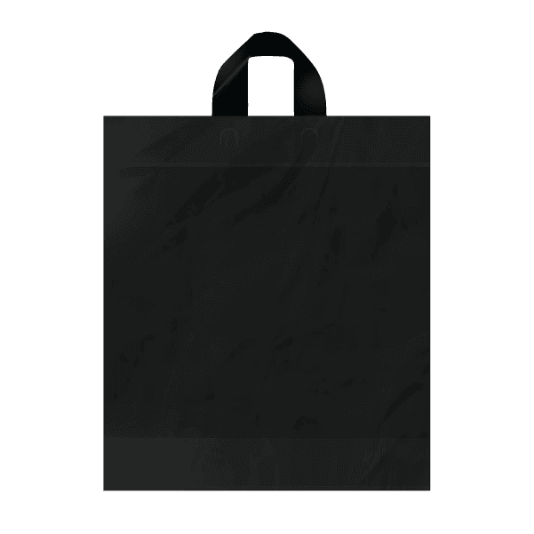 Igelitová taška LDPE černá s páskovým držadlem (PDD) 40×46 cm